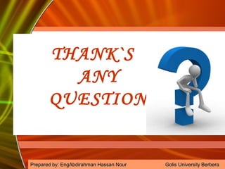 THANK`S
ANY
QUESTION

McGraw-Hill by: EngAbdirahman Hassan © 2006 by The McGraw-Hill Companies, Inc. All rights reserved.
Copyright Nour
Prepared Technology Education
Golis University Berbera

Prepared by: EngAbdirahman Hassan Nour

Golis University Berbera

 