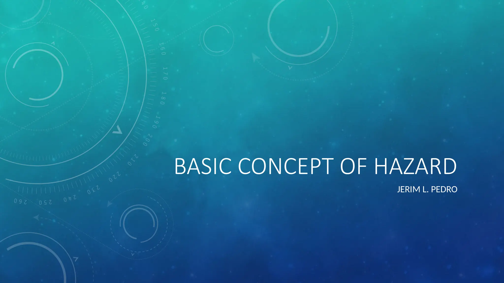 BASIC CONCEPT OF HAZARD
JERIM L. PEDRO
 