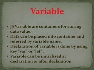Basic concept of js | PPTX