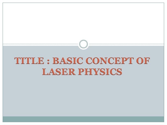 Basic Laser Physics Pdf Books