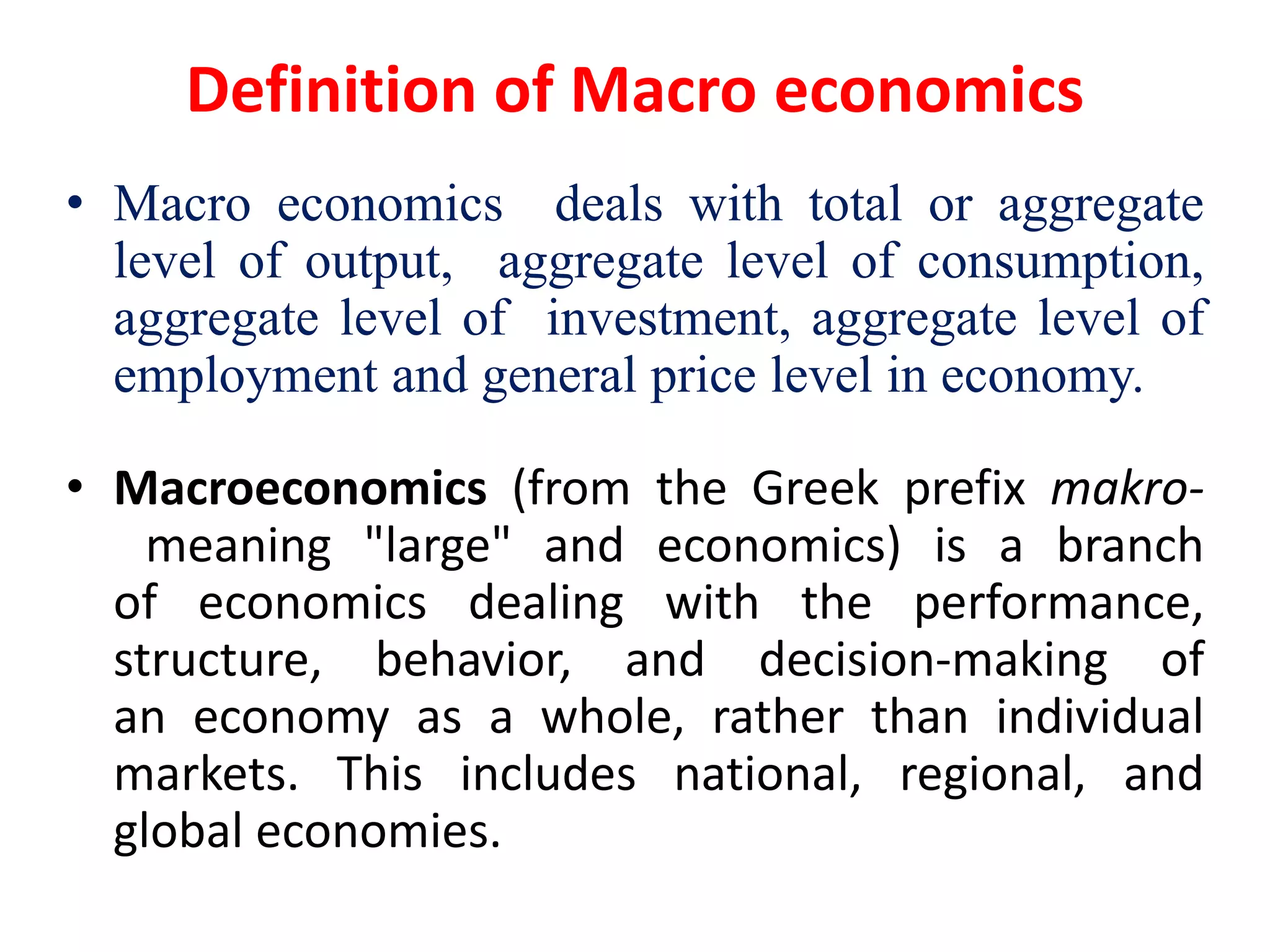 Basic concept of macro economics | PPTX