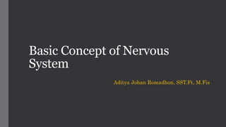 Basic Concept of Nervous
System
Aditya Johan Romadhon, SST.Ft, M.Fis
 