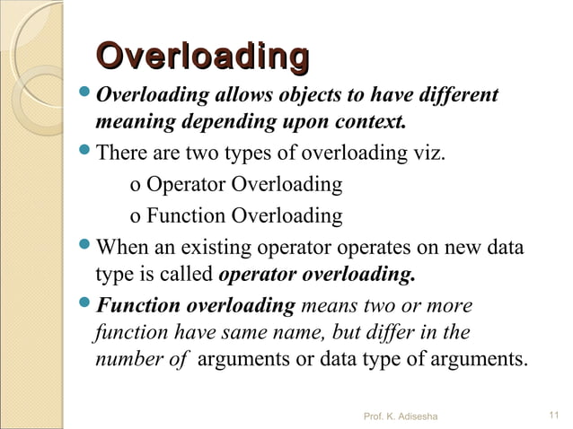 Basic concept of OOP's | PPT | Programming Languages | Computing