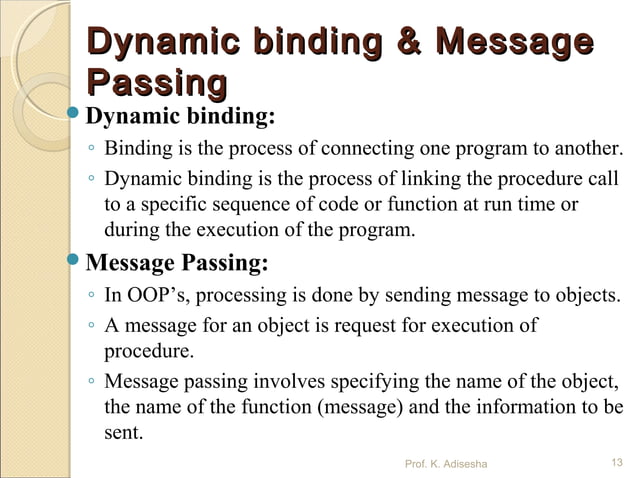 Basic concept of OOP's | PPT | Programming Languages | Computing