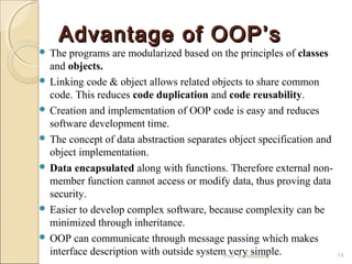 Basic concept of OOP's | PPT | Programming Languages | Computing