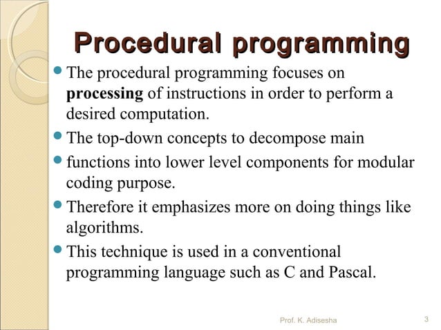 Basic concept of OOP's | PPT | Programming Languages | Computing