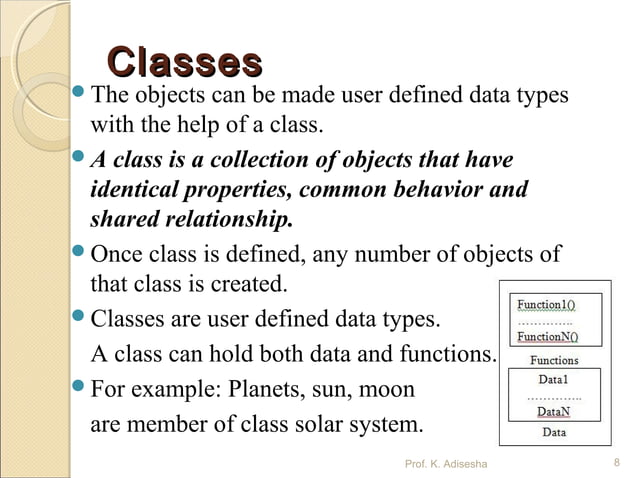 Basic concept of OOP's | PPT | Programming Languages | Computing