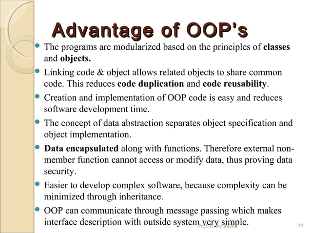 Basic concept of OOP's