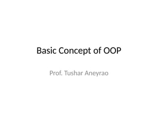 Basic Concept of Object oriented Programming | PPTX