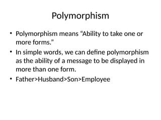 Basic Concept of Object oriented Programming | PPTX