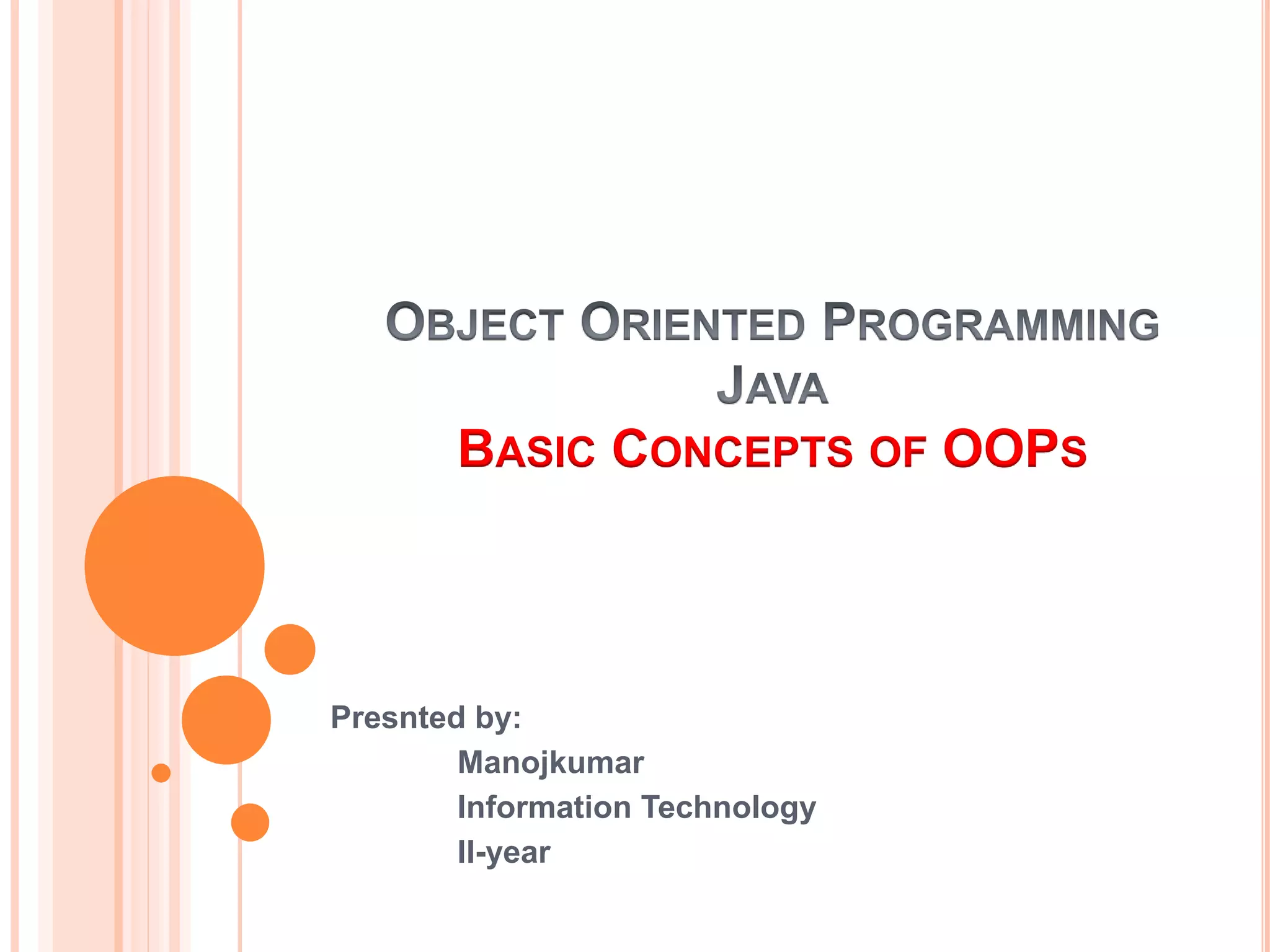 Basic concept of object oriented programming | PPT