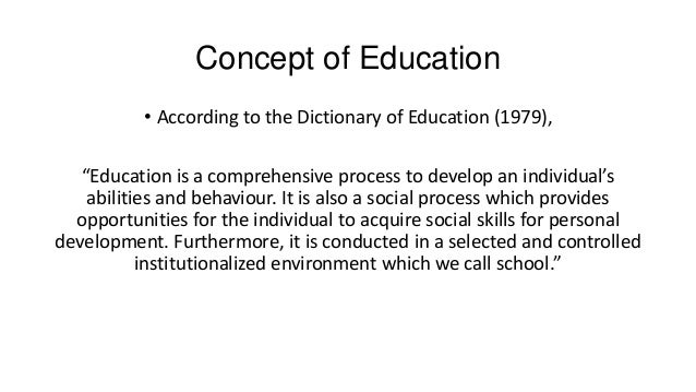 the concept of education