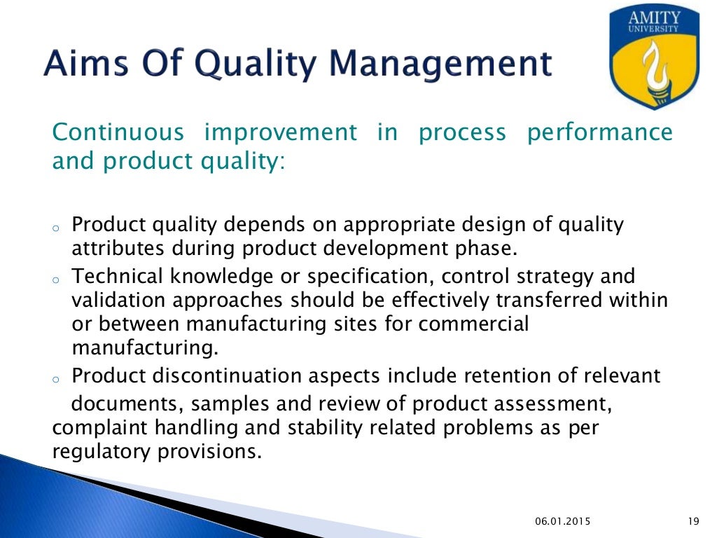 Basic Concepts of Quality Assurance & Management