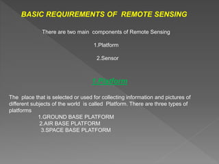 BASIC CONCEPT OF REMOTE SENSING | PPTX