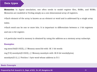 Basic concepts in Verilog HDL | PDF