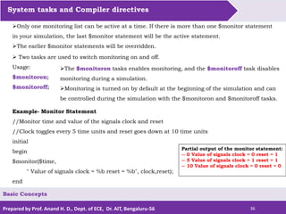 Monitor Syntax Basic concepts in Verilog HDL | PDF