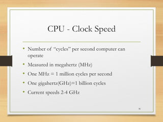Ghz Computer Speed Chart The Basic concepts of the computerIntroduction.ppt