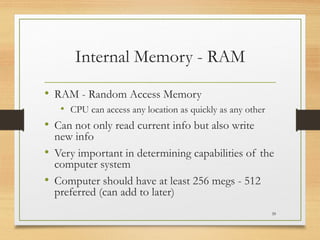 Introduction Of Computer Memory Internet The Basic concepts of the computerIntroduction.ppt