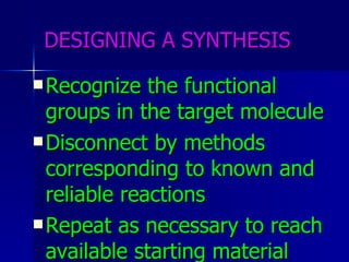 Basic Concepts Of Retrosynthesis (Part1) | PPT