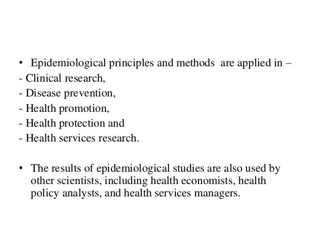 Basic Concepts And Principles Of Epidemiology - 