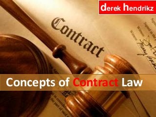 Concepts of Contract Law
derek hendrikz
 