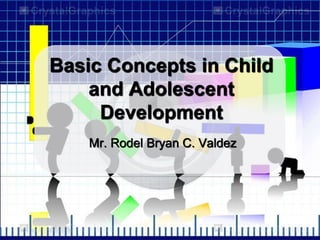 Basic Concepts in Child
and Adolescent
Development
Mr. Rodel Bryan C. Valdez
 