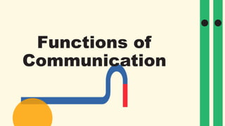 Functions of
Communication
 