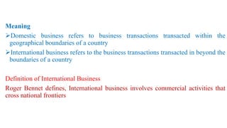 Basic concepts in internatioal business | PPTX