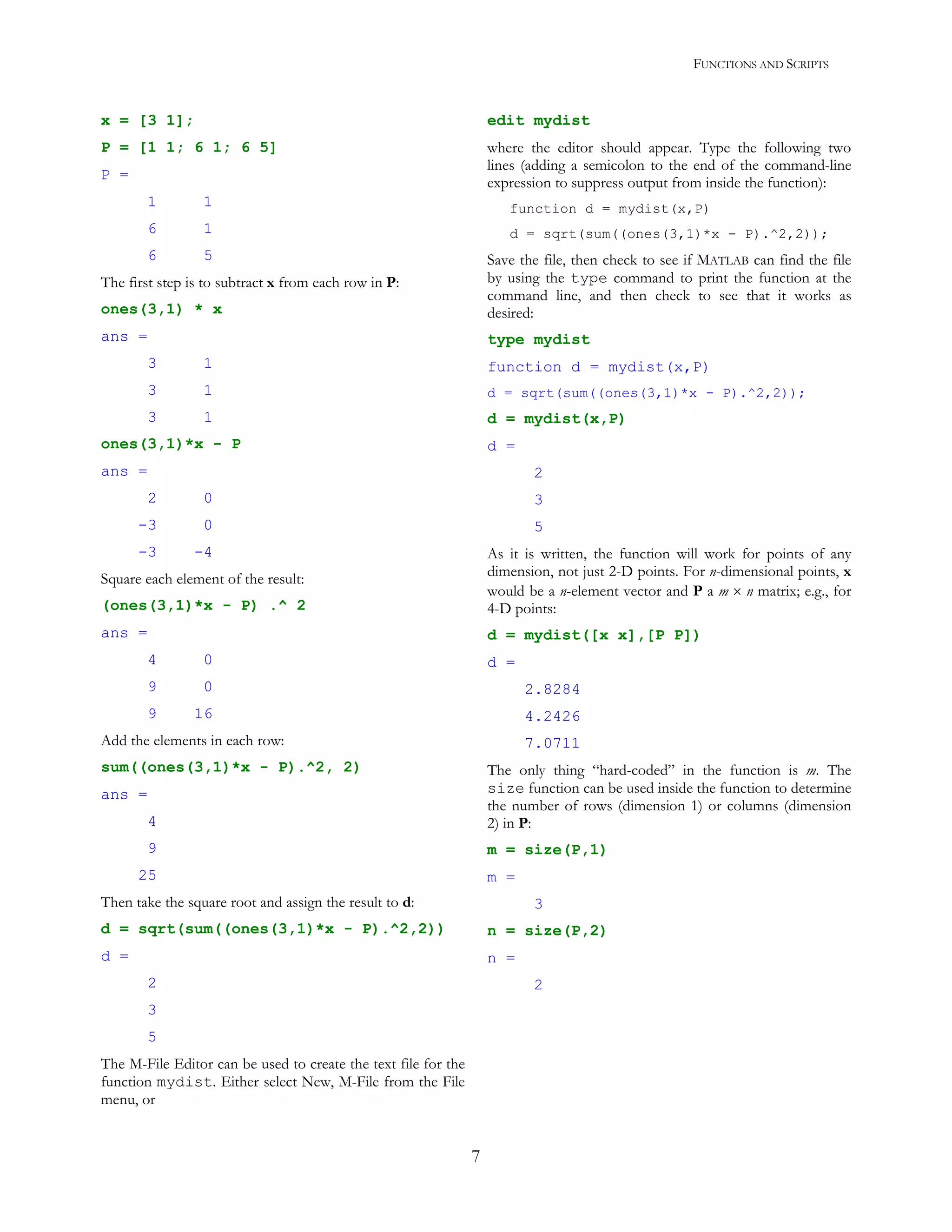 Basic concepts in_matlab | PDF