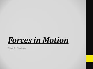 Forces in Motion
Nova A. Corciega
 