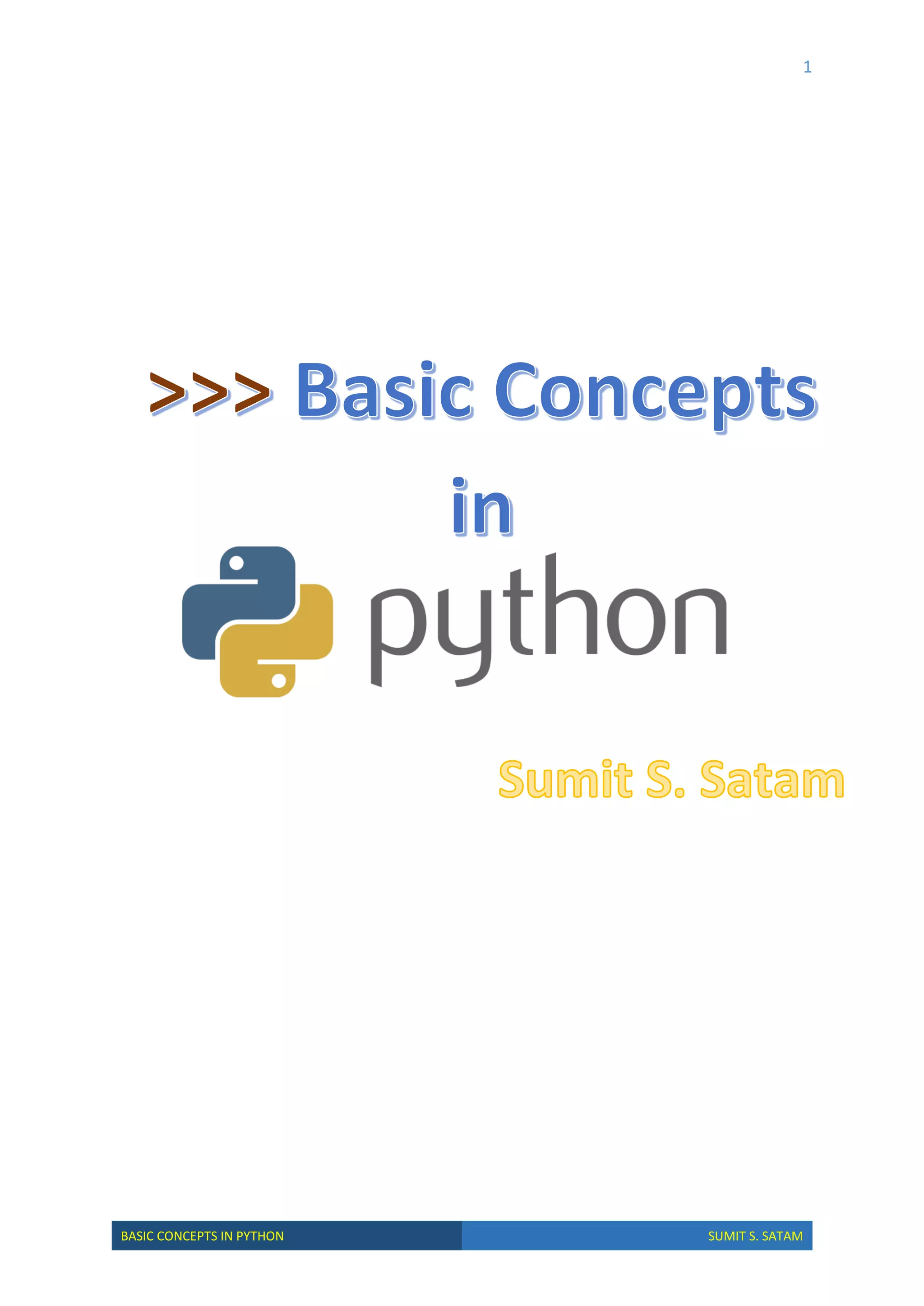 Basic Concepts in Python | PDF
