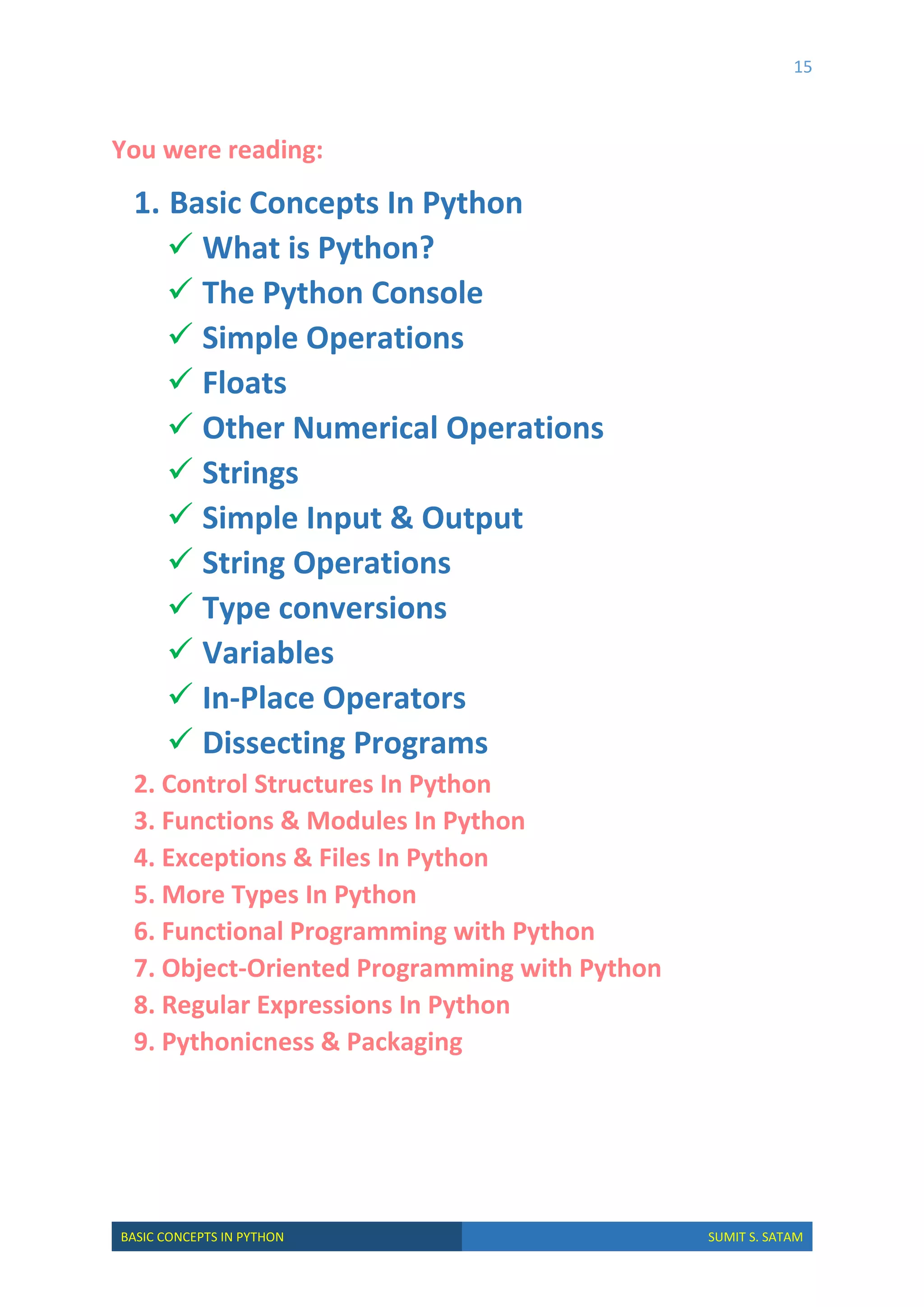 Basic Concepts in Python | PDF