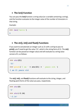 Basic Concepts in Python | PDF