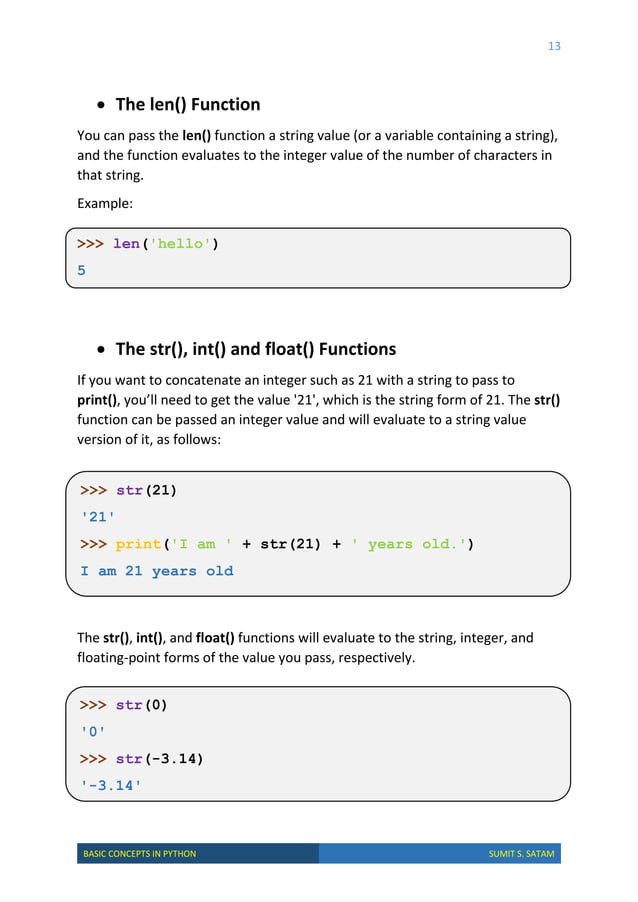 Basic Concepts in Python | PDF