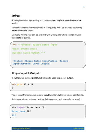 Basic Concepts in Python | PDF | Free Download