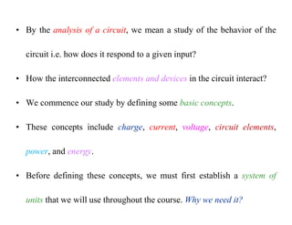 Basic concepts linear circuit analysis | PDF
