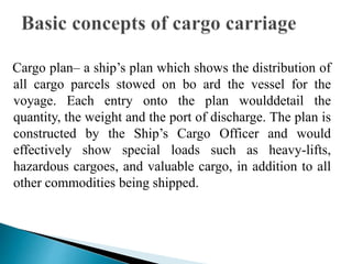 Basic concepts of cargo carriage | PPTX