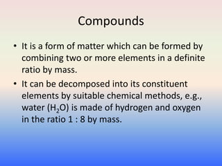 Combining Matter Basic concepts of chemistry | PPTX