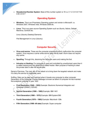 Basic concepts of computer part 2 | PDF
