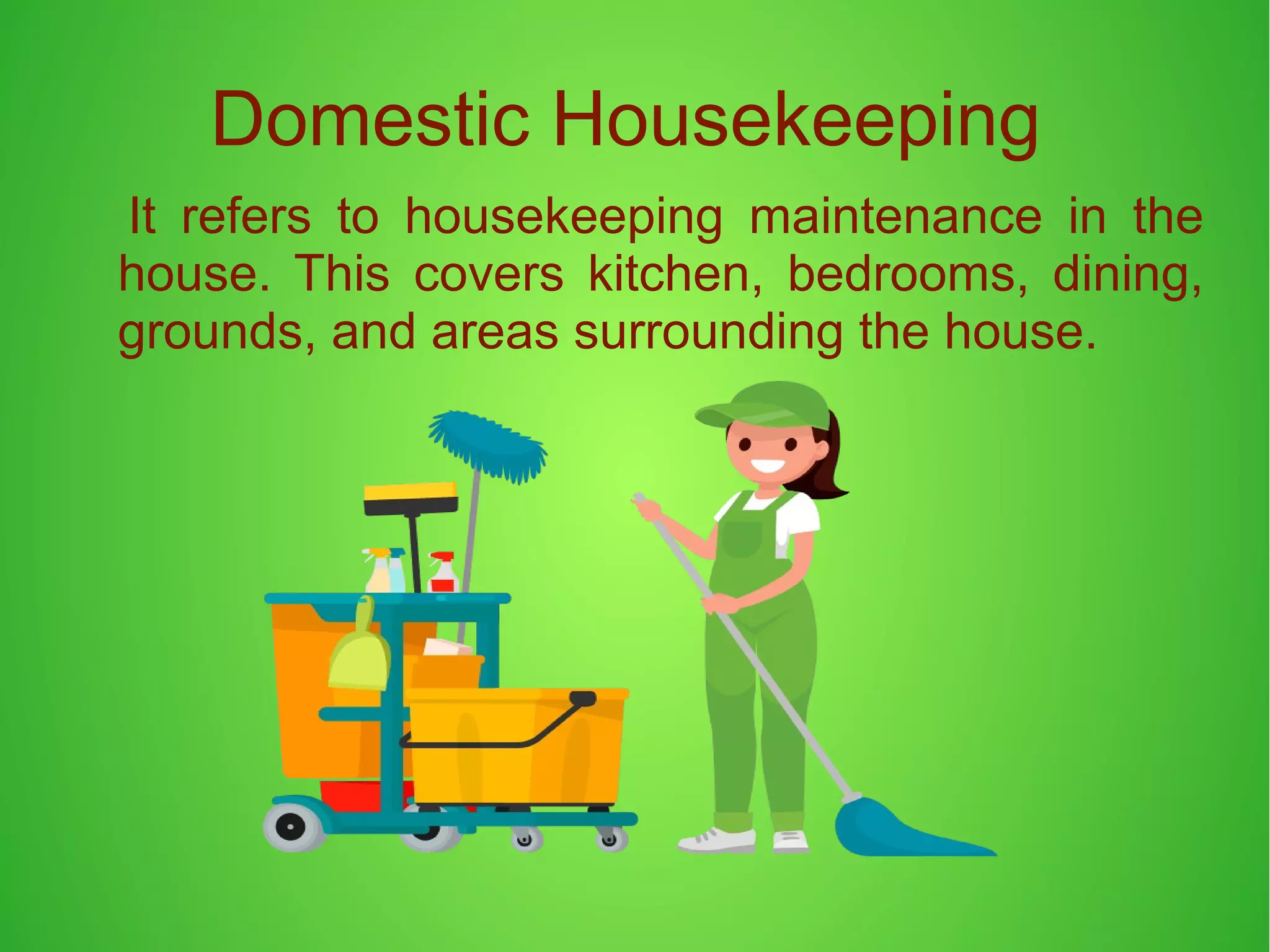 Basic concepts of housekeeping PPT