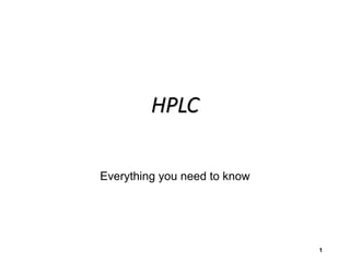 HPLC
1
Everything you need to know
 