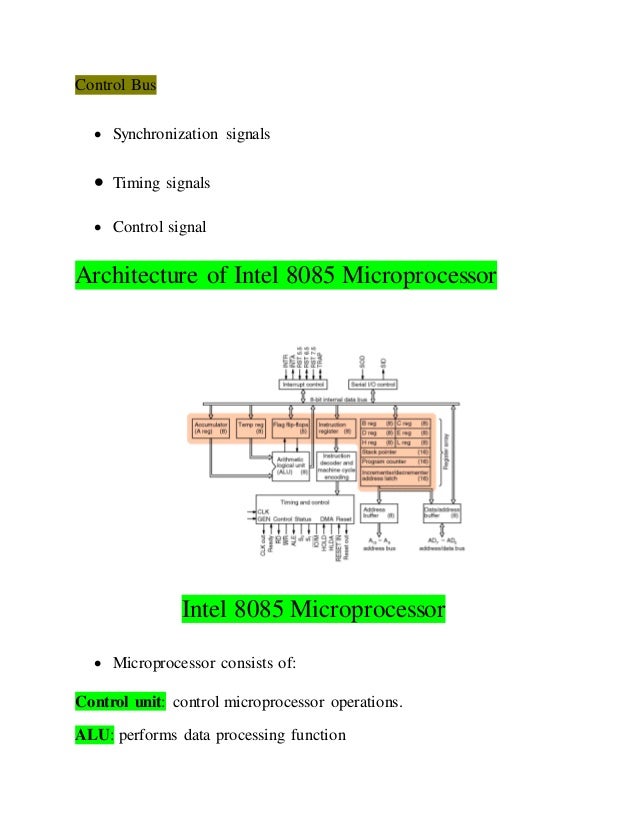 are how 8085 control signals in generated of microprocessors Basic concepts jahid