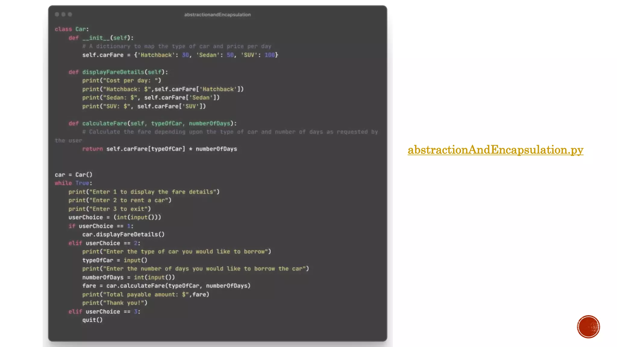 abstractionAndEncapsulation.py
 