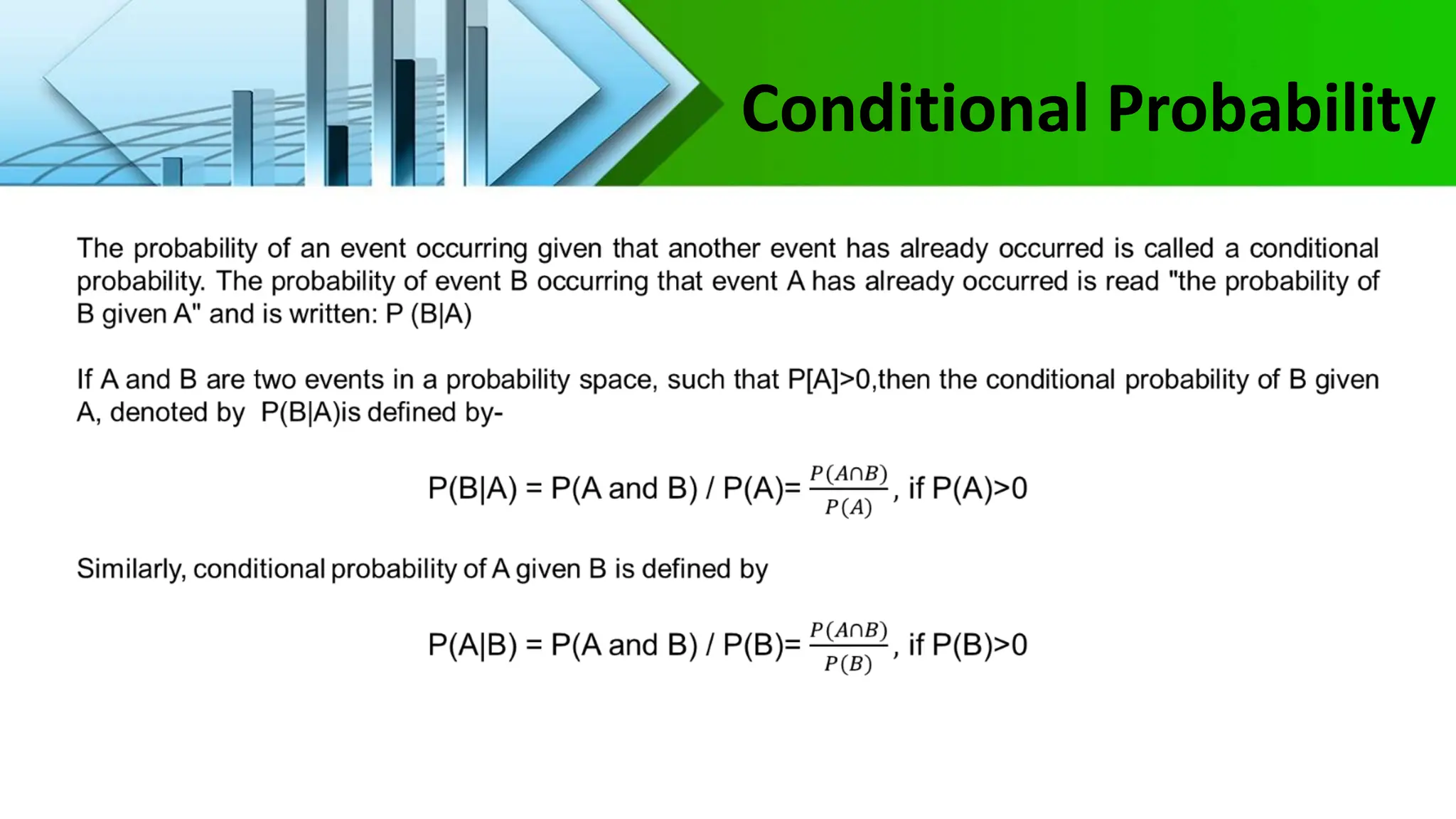 Conditional Probability
 
