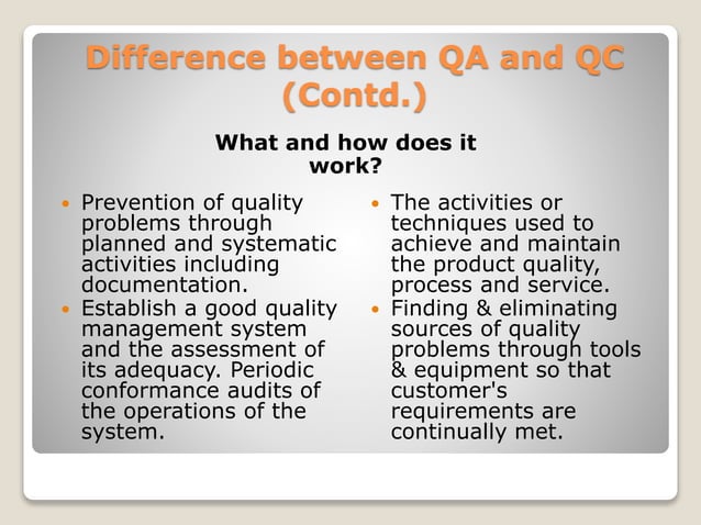 Basic concepts of QA and QC | PPTX | Pharmaceutical Industry | Industries