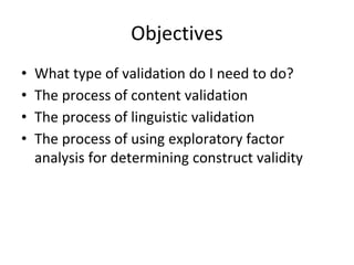 Basic concepts of validation | PPTX