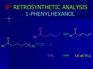 6 th   RETROSYNTHETIC ANALYSIS   1-PHENYLHEXANOL   