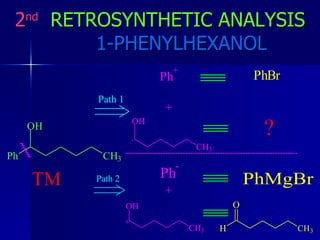 2 nd   RETROSYNTHETIC ANALYSIS   1-PHENYLHEXANOL 