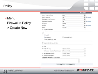 Basic configuration fortigate v4.0 mr2 | PPT