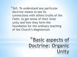 Doctrinal Unity Basic content of the church's catechesis | PPTX